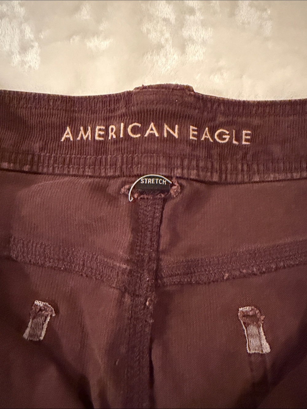American Eagle Plum Corduroy High-Rise Pants